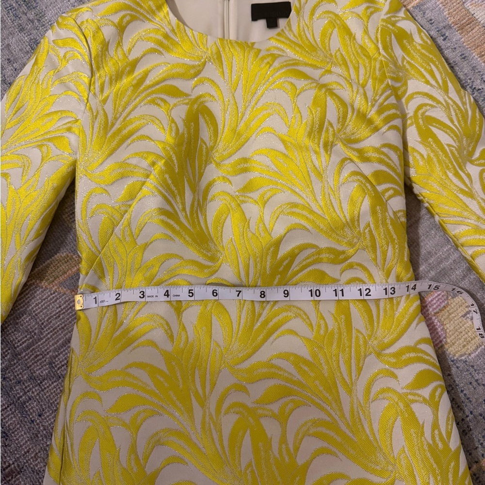 INTERMIX Yellow Clarke Jacquard Shift Dress - Picture 5 of 11